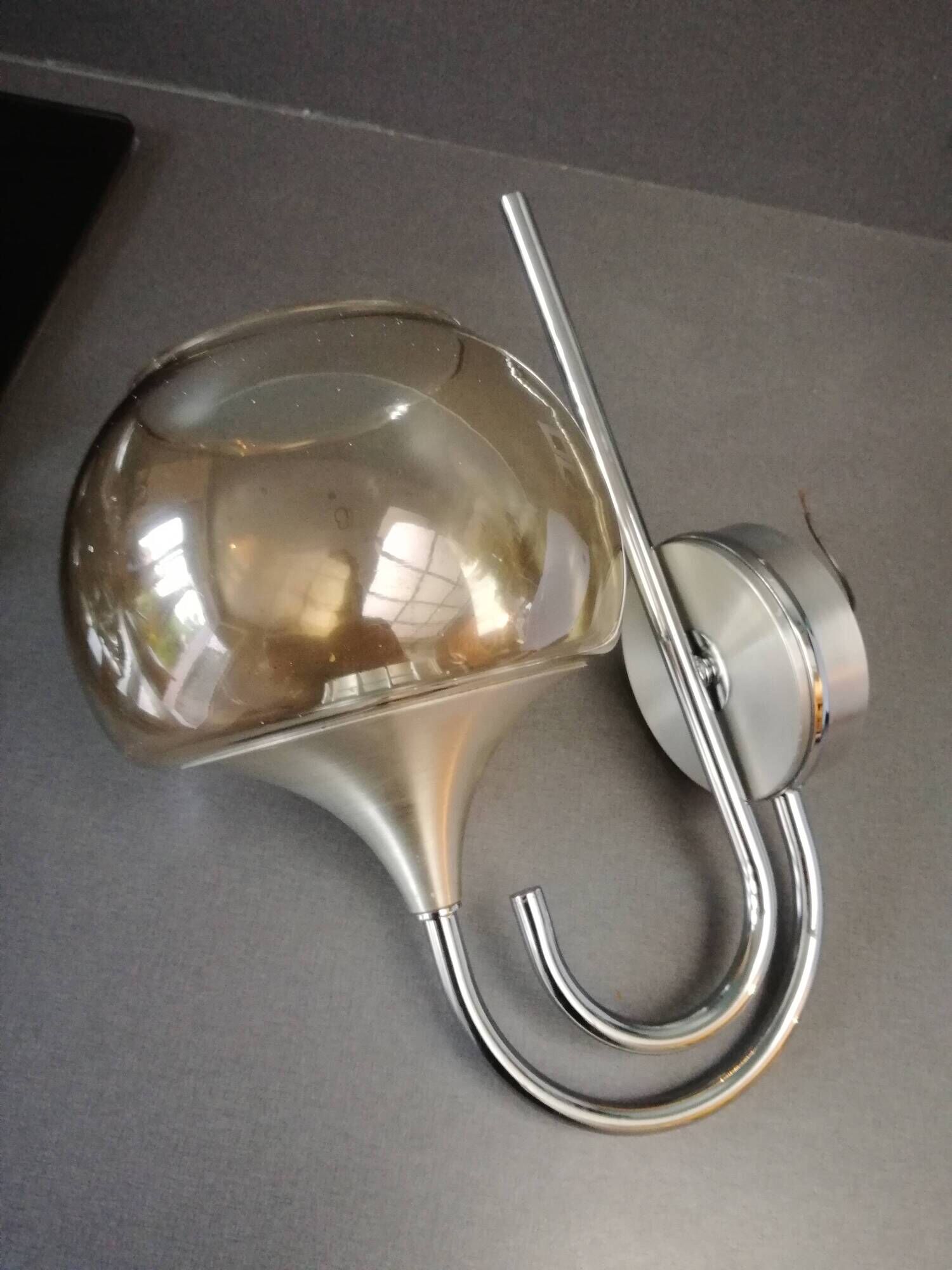 Aluminum and glass wall light Maison Sciolari