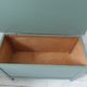 Vintage toy chest green of gray waxed finish, waxed top medium oak.