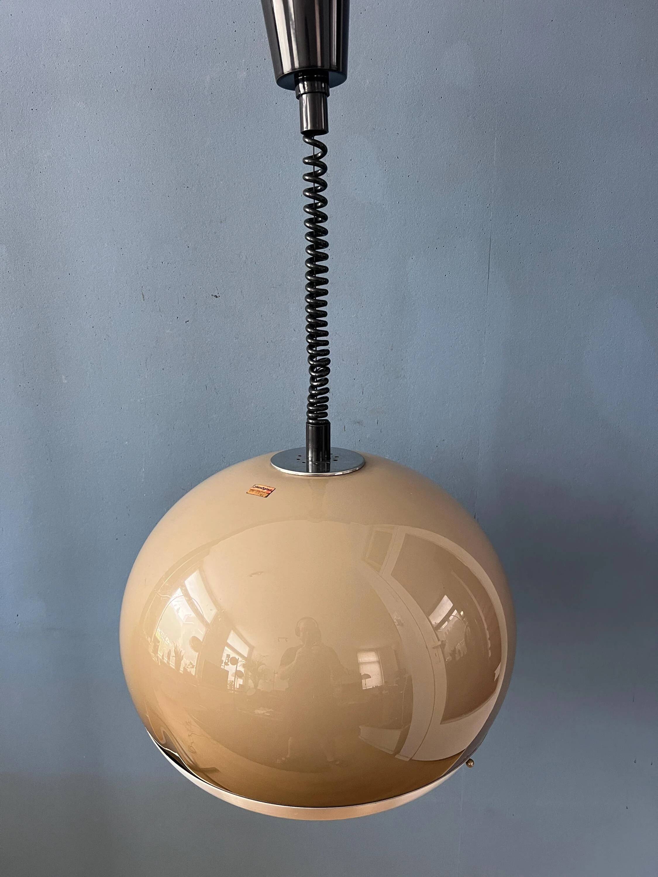 Vintage Space Age Dijkstra mushroom suspension, mid-century modern ceiling light.