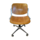 Castelli wood and metal swivel office chair