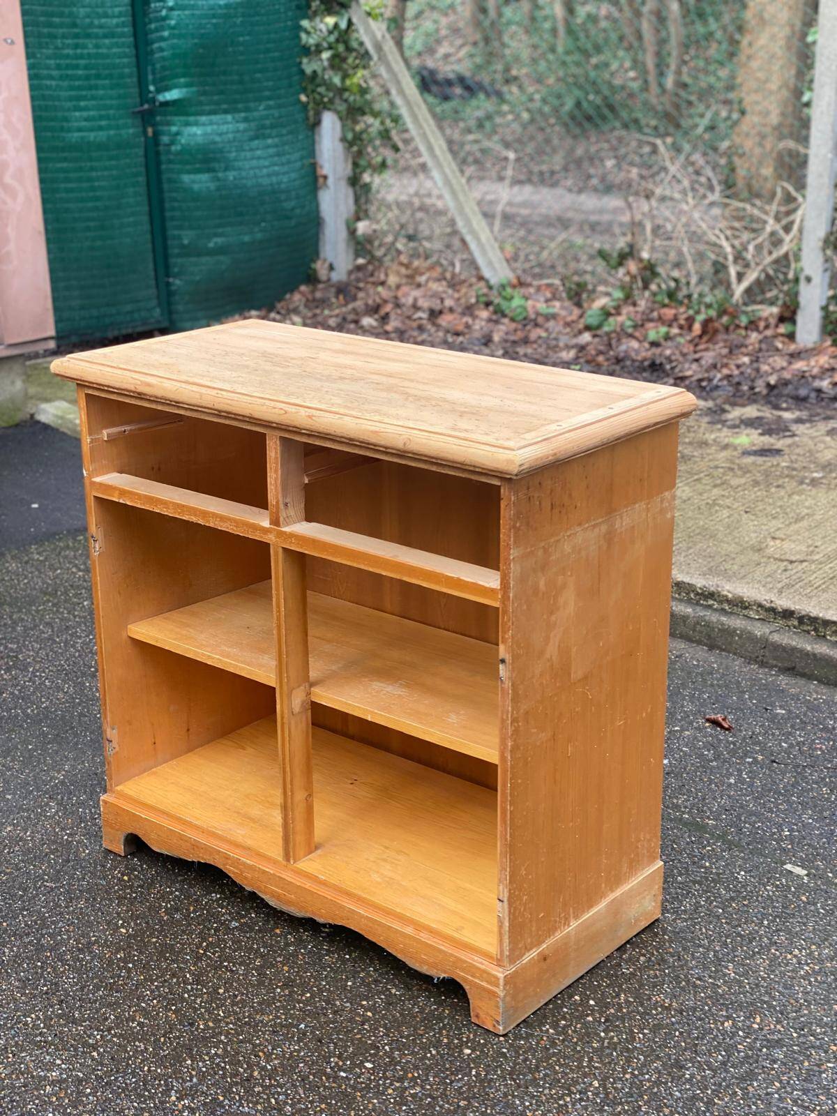 Vintage Scandinavian wooden shelf from the 1980s.