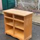 Vintage Scandinavian wooden shelf from the 1980s.