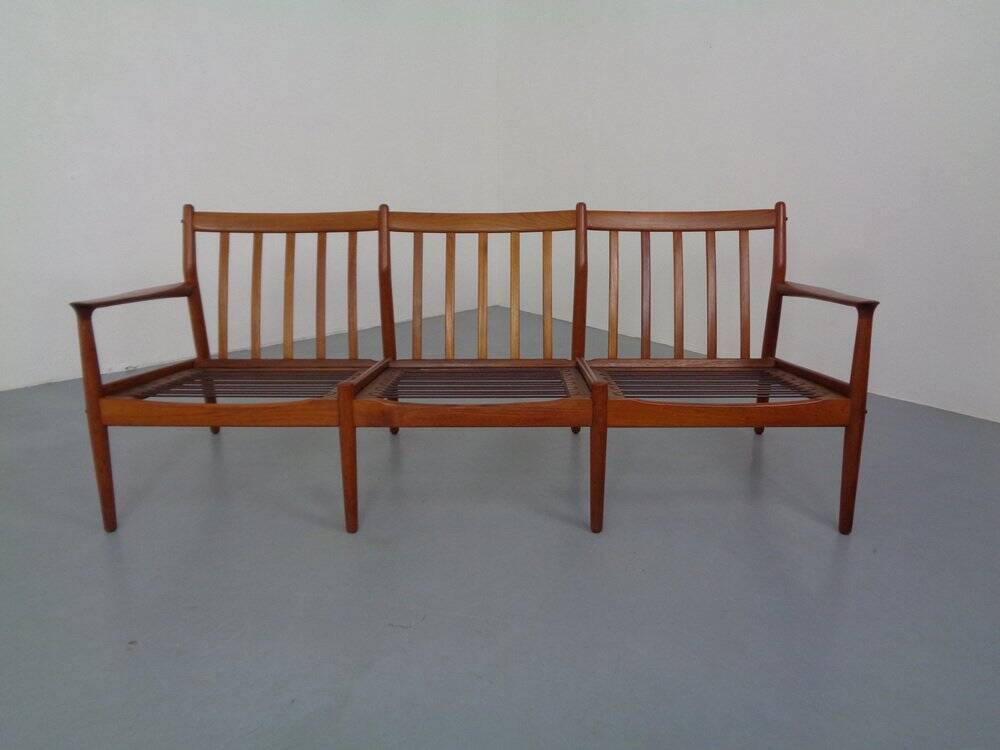 Teak Three-Seater Sofa by Svend Aage Eriksen for Glostrup, 1960s