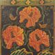 Antique wooden trunk with peony illustrations (China, circa 1900) #5