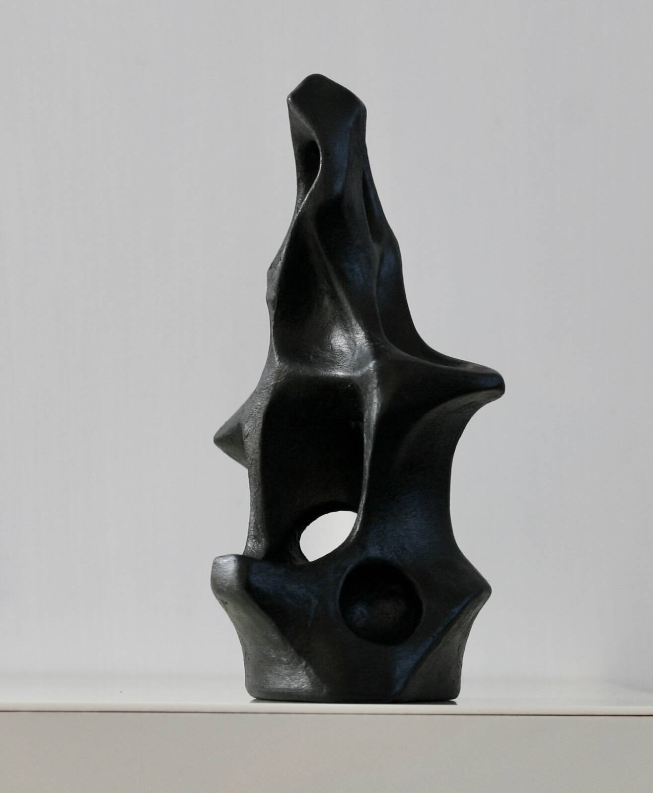 Free-form ceramic, painted black, 1969