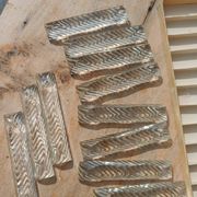 Set of 12 vintage double crystal knife rests with box