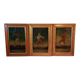 3 dessins aquarellés 19ème "boxeurs de légende"
