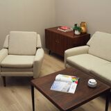 Cream armchair, Danish design, 1970s, production: Denmark