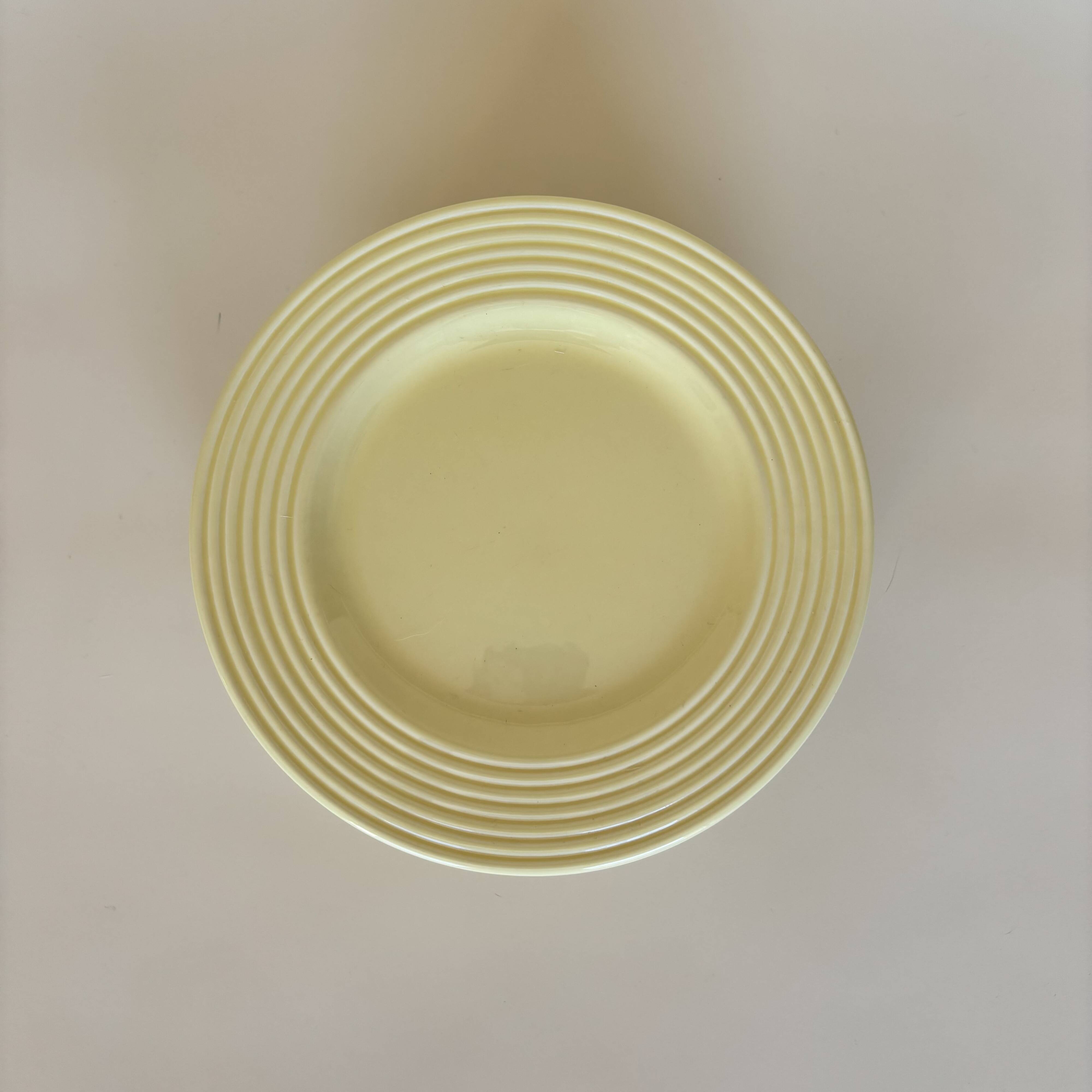 Vintage yellow dessert plates