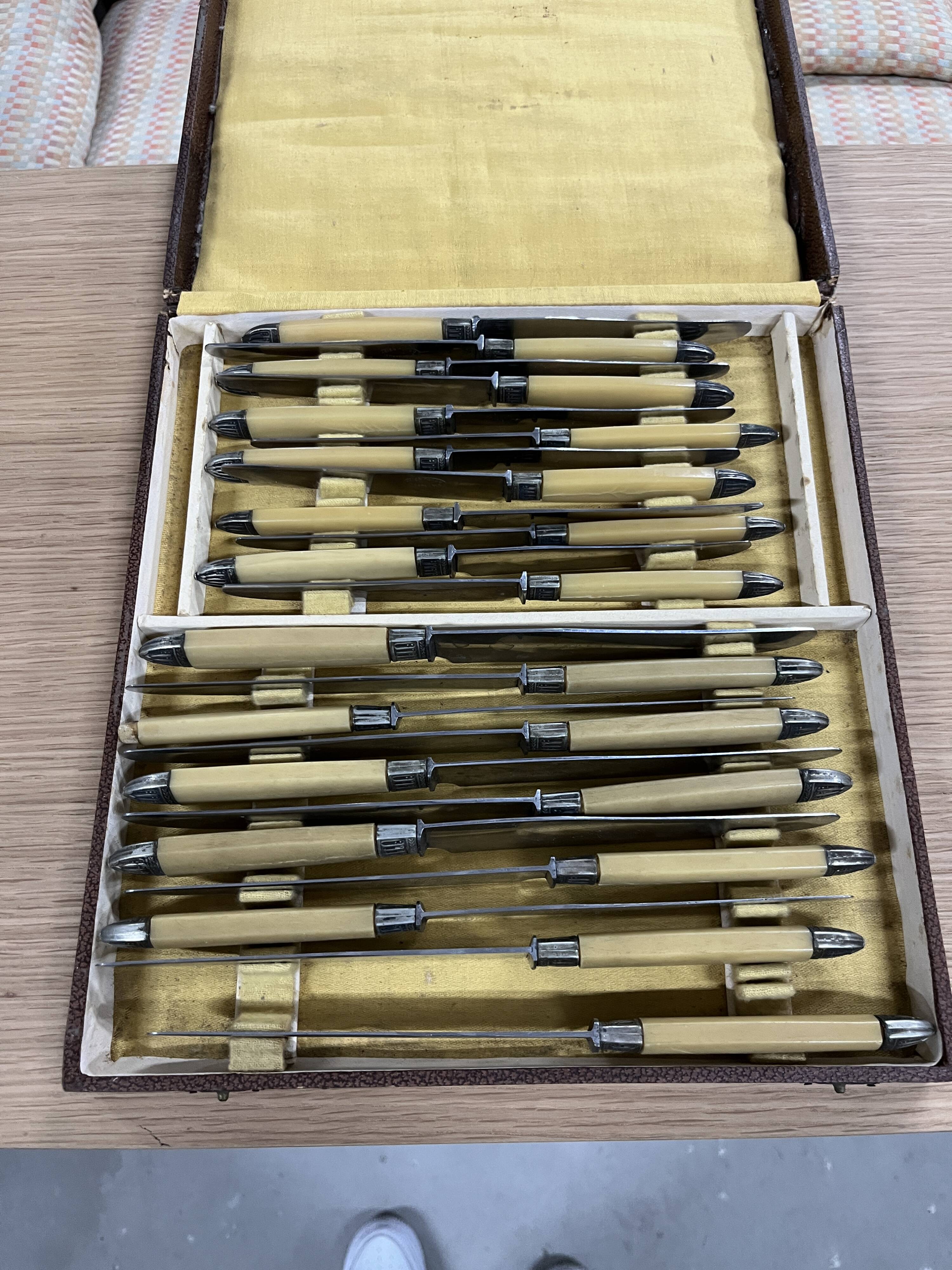 Old vintage knife box