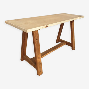 Table basse tréteau d'atelier