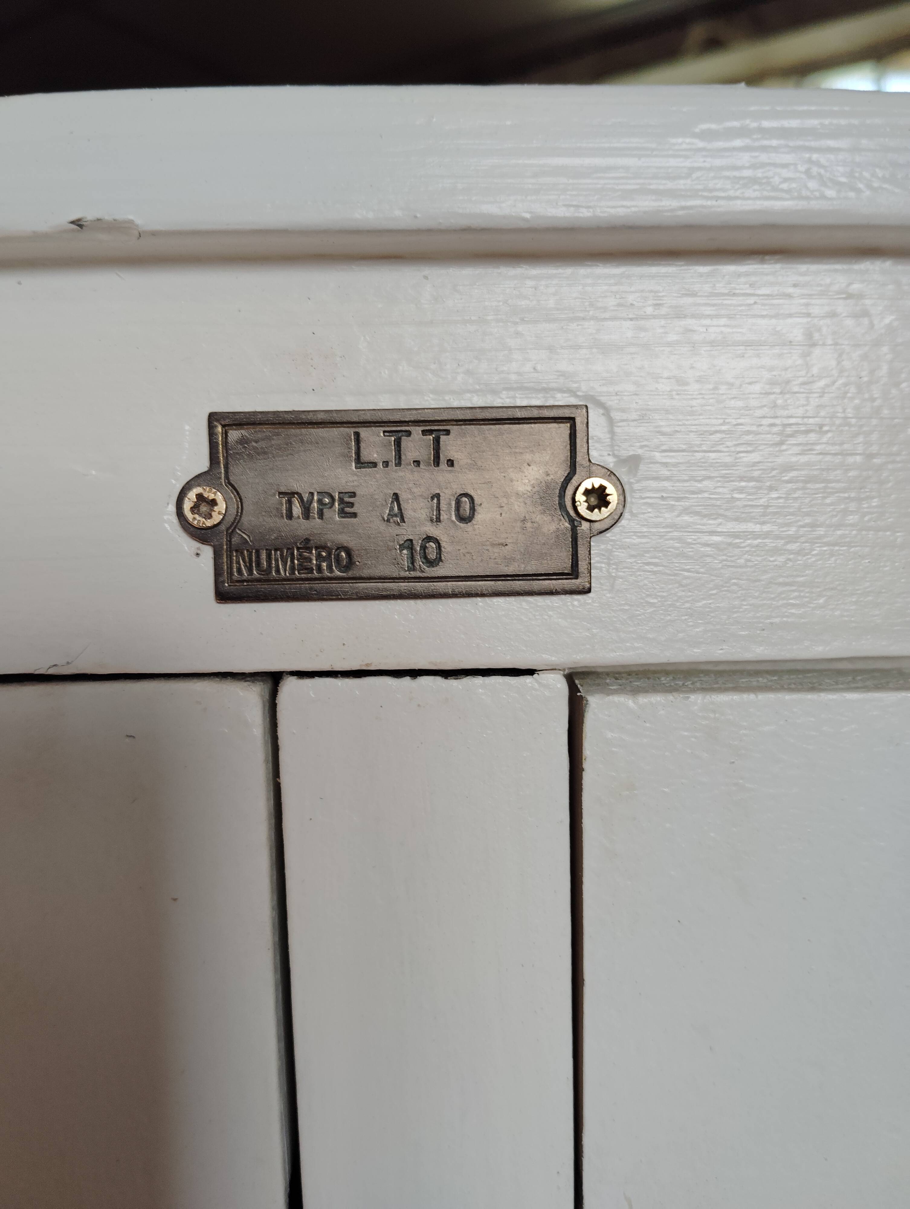 Old Parisian wooden locker room/wardrobe