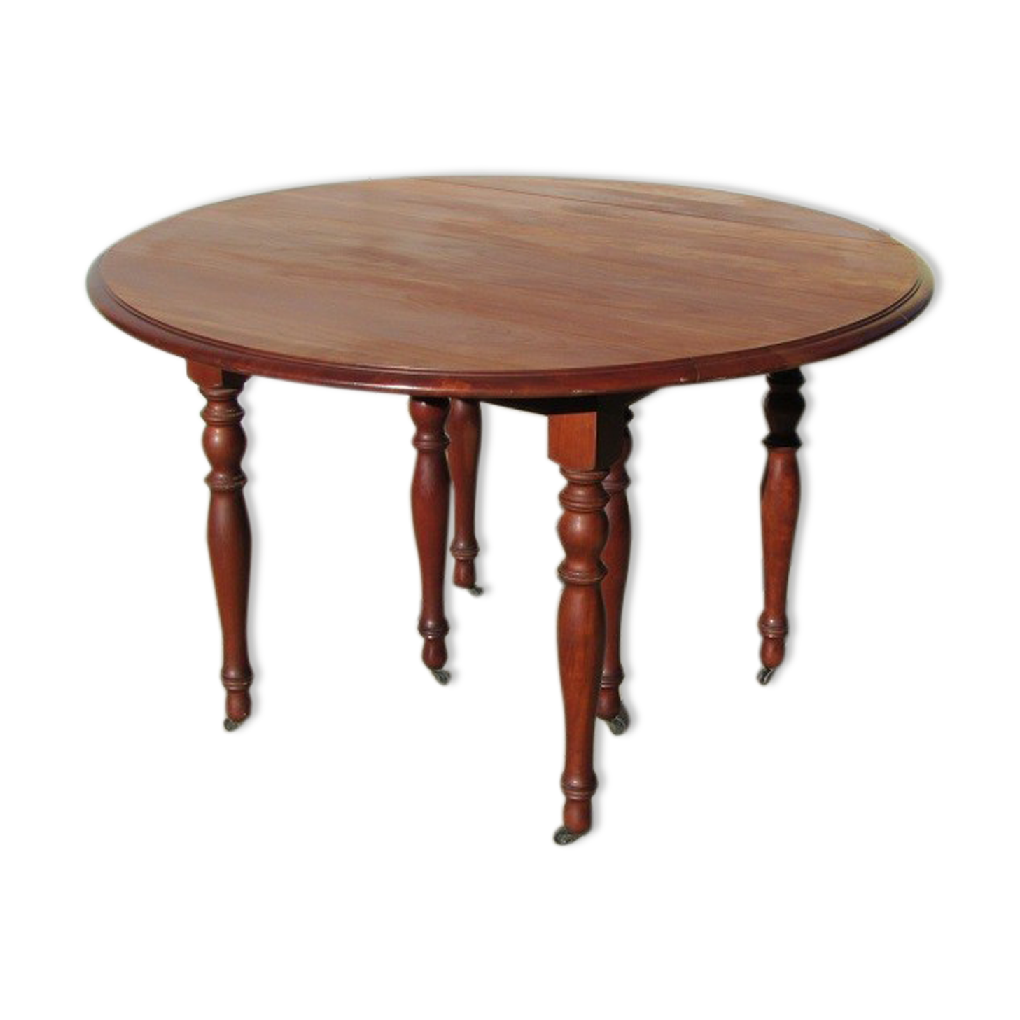 Table Ronde à Volets En Bois Massif – Idéale Pour Petites Salles à Manger