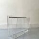 Plexiglas and brass magazine rack - David Lange for Roche Bobois, design 1970
