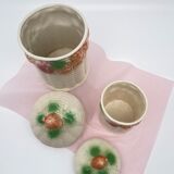 Duo of pots in barbotine