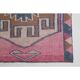 1970s Vintage Turkish Oushak Handmade Wool Cotton Pink Runner Rug 89x299