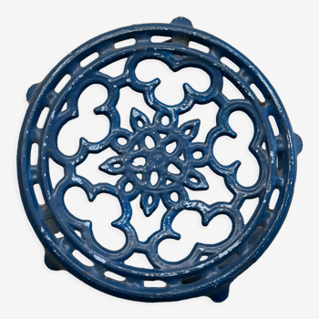 Old blue cast iron trivety