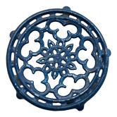 Old blue cast iron trivety