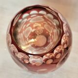 Original ruby overlay crystal vase