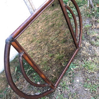 Vintage bamboo/rattan mirror