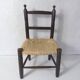 old wooden straw chair for children
