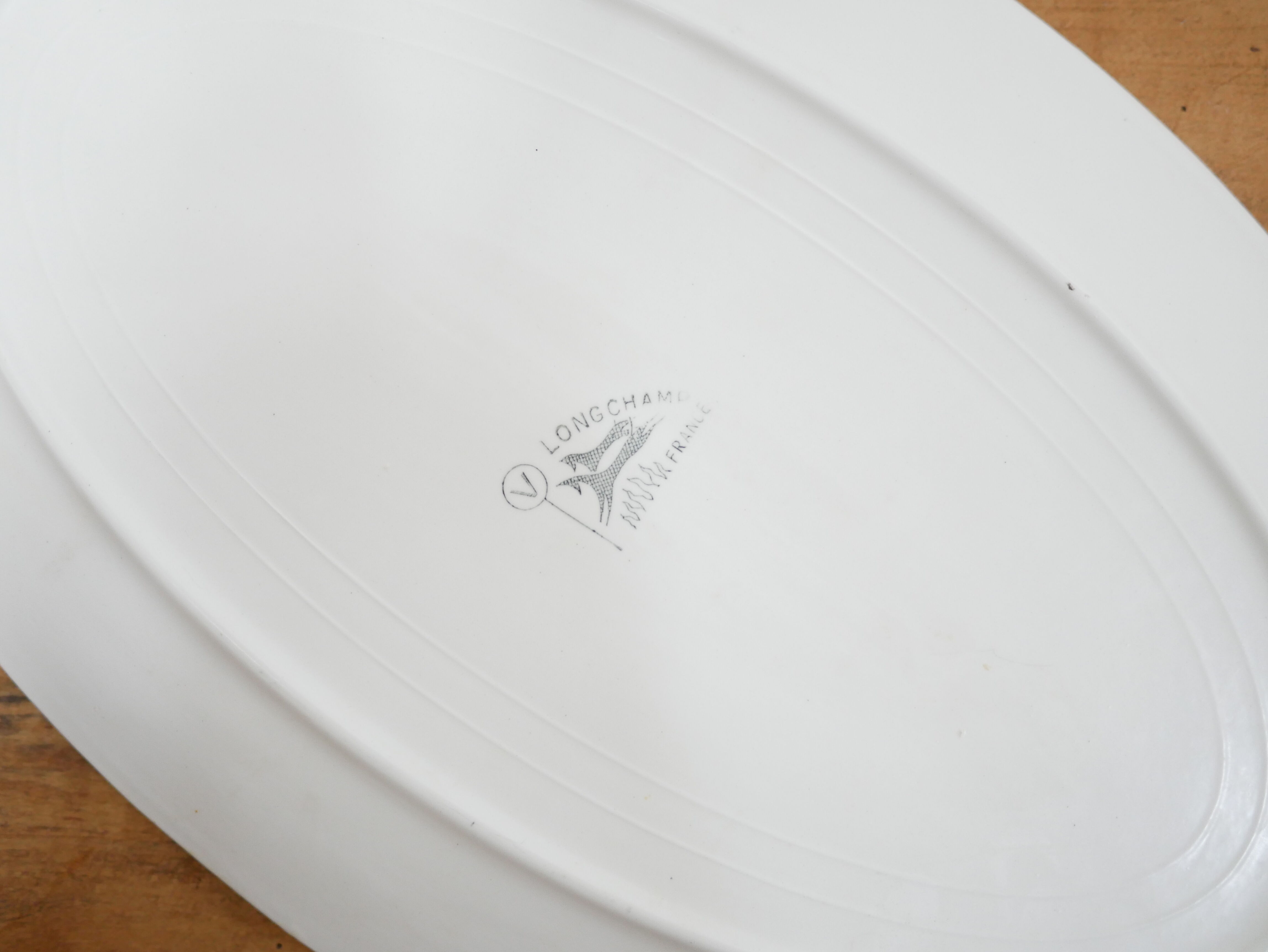 Vintage ceramic dish by the Longchamp manufacture, France