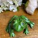 Glazed ceramic frog