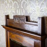 Vintage Floor Mirror in Light Brown Oak Frame, 1950s