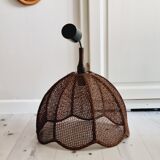 Brown raffia chandelier