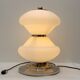 Lampe de table Mazzega en chrome et verre opalin de Murano, style Mid-Century Modern, 1960