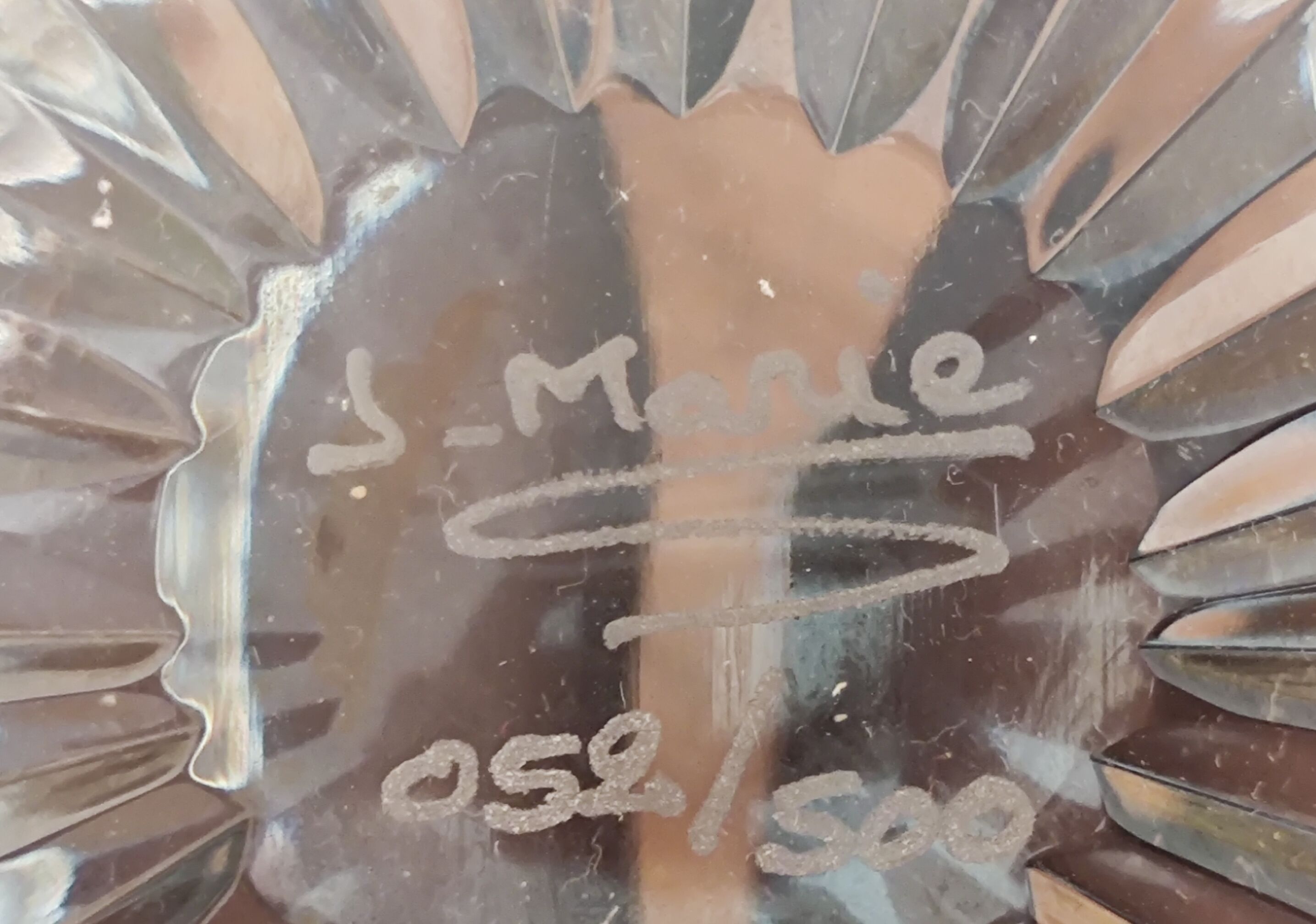 Old hand-cut crystal champagne bucket