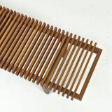 Mid Century Teak Flower Bench, 1960s