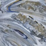 Painted porcelain vase, La Borne workshop, France, circa 1990