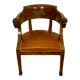 Empire mahogany office chair with gondola back