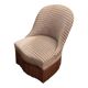 Vintage chocolate velvet toad armchair