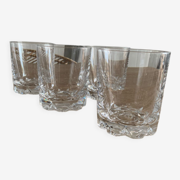 Lot 4 glasses crystal whisky weaners france