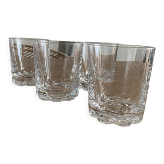 Lot 4 glasses crystal whisky weaners france