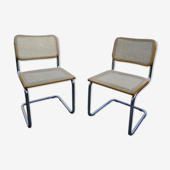 Pair of chairs canned B32 Marcel Breuer 70s