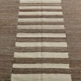 Beige Brown Oversize Vintage Kilim Rug, 322x388Cm