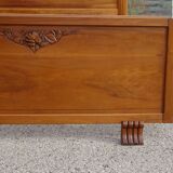 Art Deco walnut bed for 140/190cm base