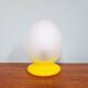 Lampe de table oeuf en verre bullé, années 70