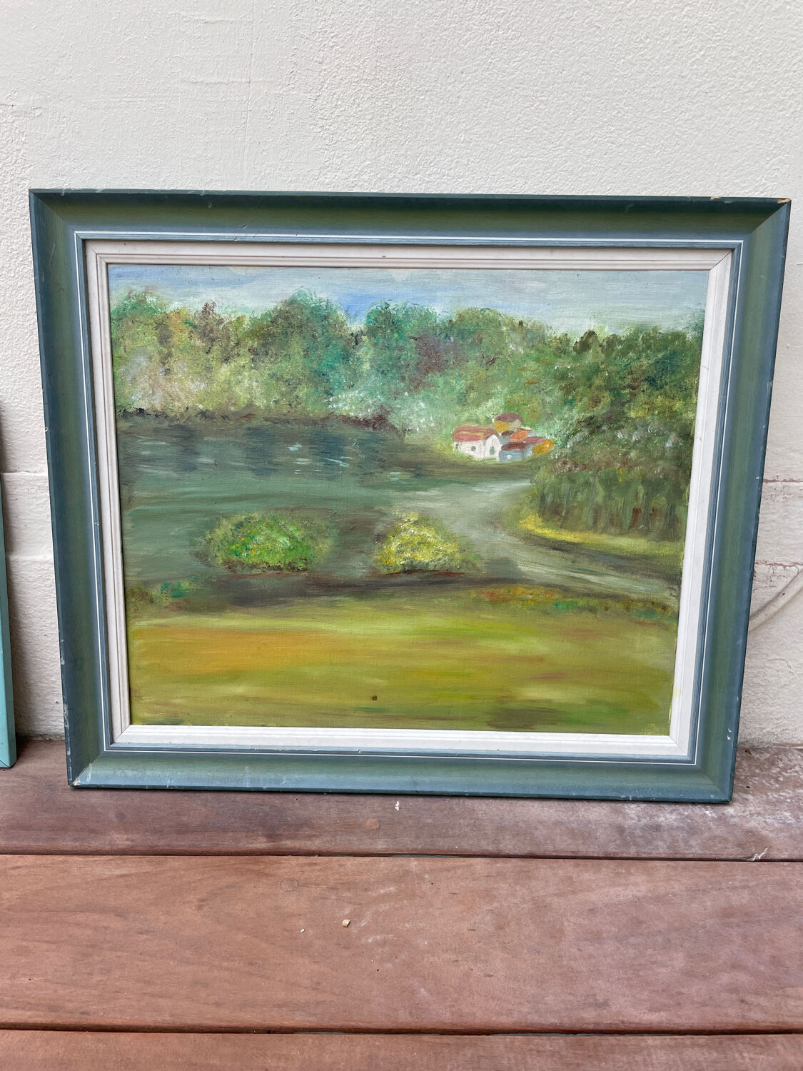 Huile sur toile nature et verdure