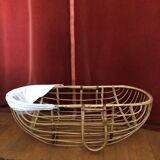 Baby wicker cradle