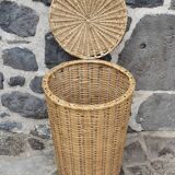 Rattan laundry basket, H67 - Ø44