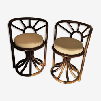 Bamboo chairs 80s