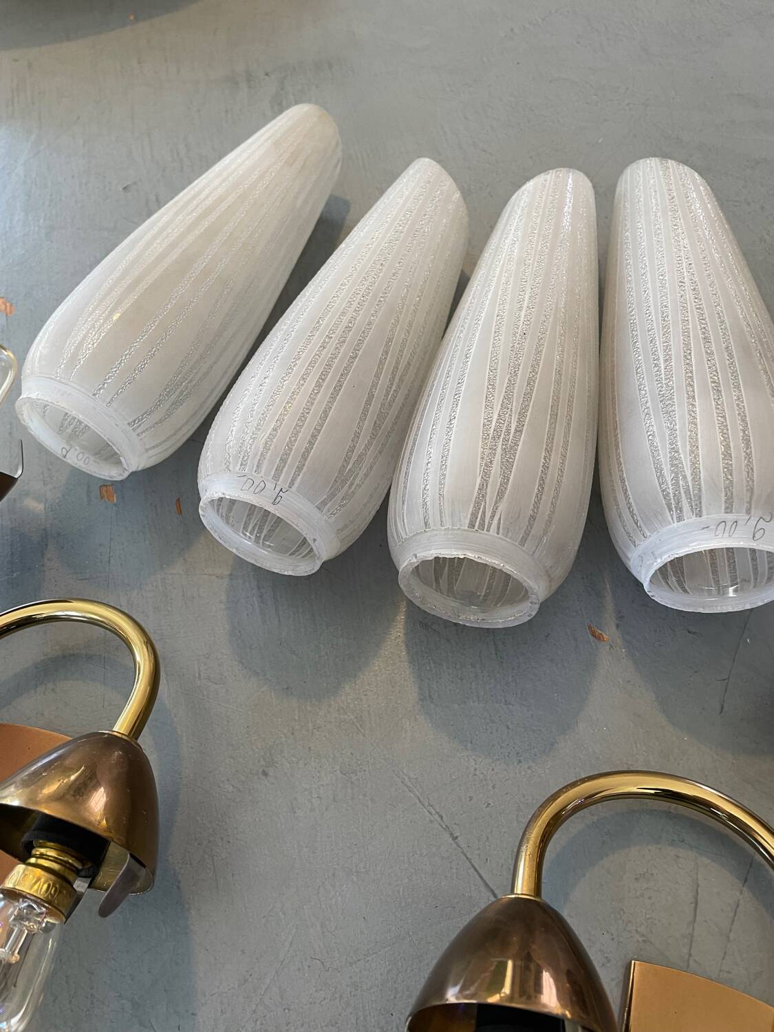 Pair of vintage double wall lights