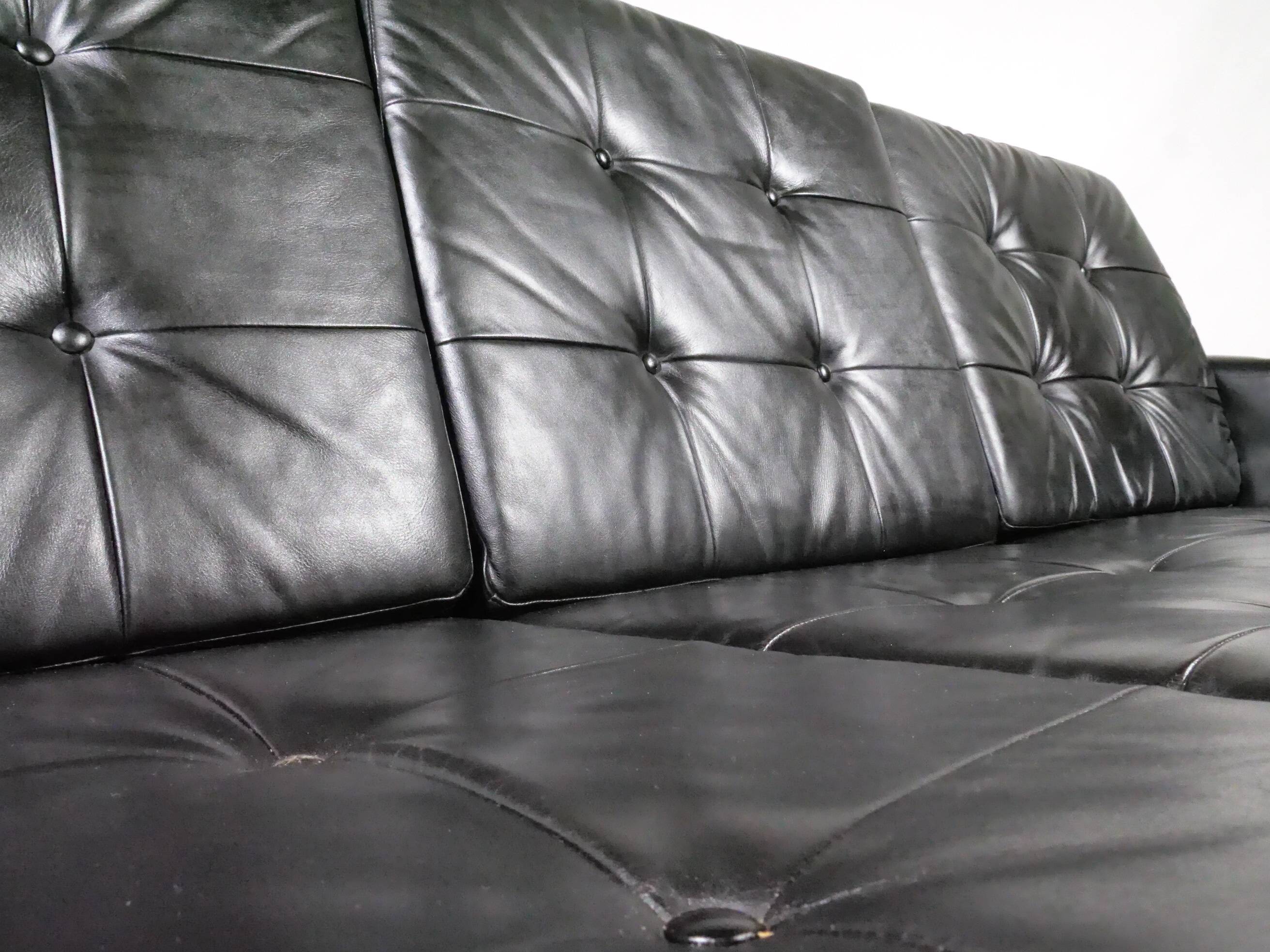 Mid-Century Design Leather Set – Sofa & Armchairs 1960s