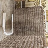 Set of 4 wicker armchairs 1970