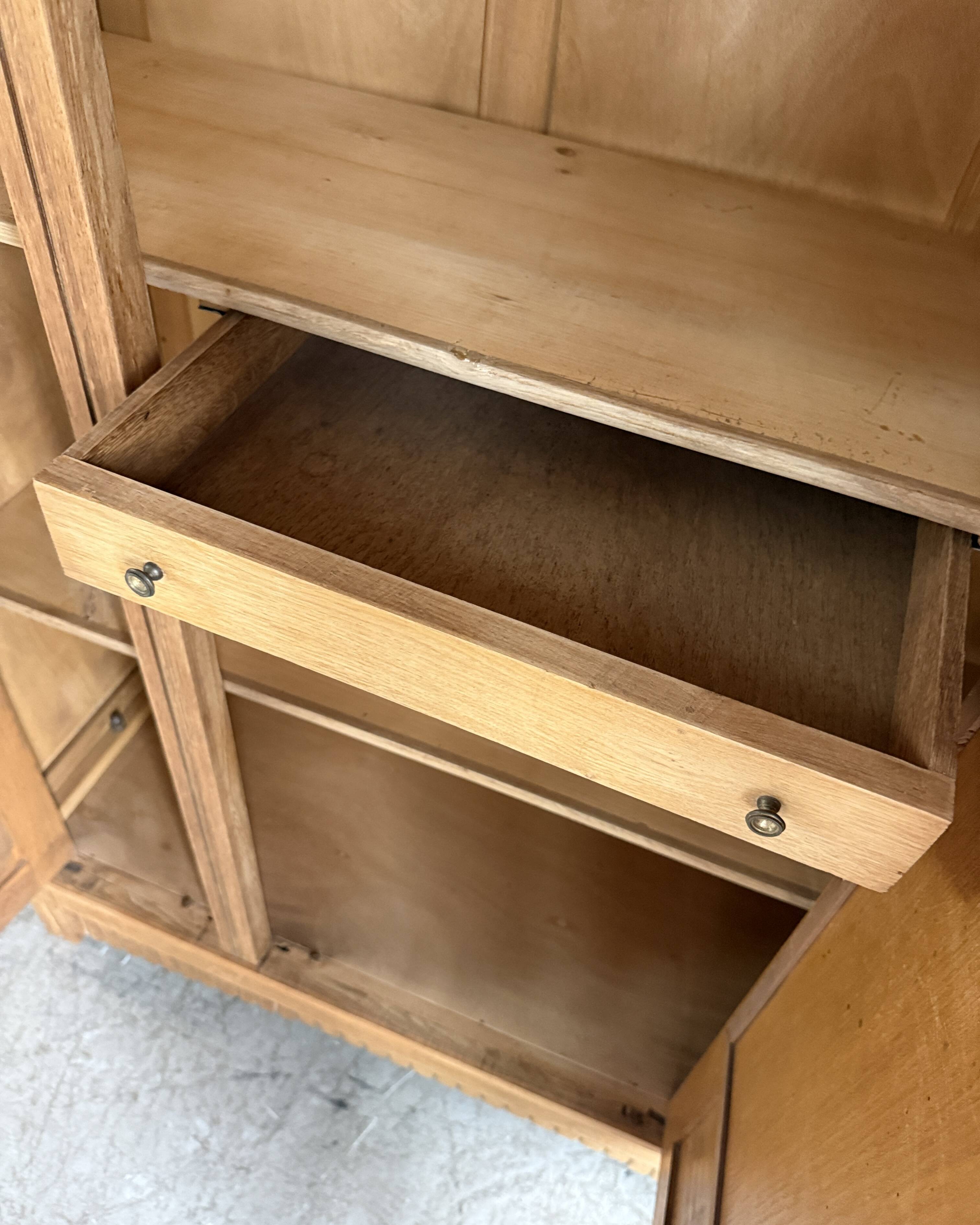 Large Art Deco oak wardrobe (renovated)