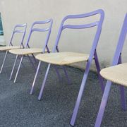 Set of 4 vintage Italian folding chairs by Giorgio Cattelan for Cidue, 1970s
